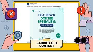 Hoaks, Pendaftaran Beasiswa Dokter Spesialis dan Subspesialis