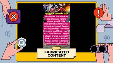 FIFA Tunjuk Indonesia Lolos ke Piala Dunia Hoaks