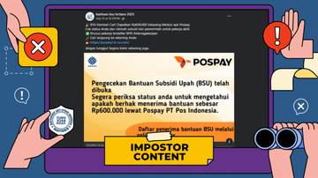 Hoaks, Tautan Pospay untuk Cek Pencairan BSU