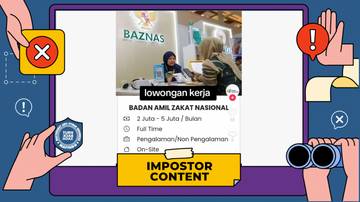 Hoaks, Tautan Pendaftaran Lowongan Kerja BAZNAS