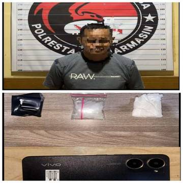 Polresta Banjarmasin Tangkap Pengedar 5 Gram Sabu