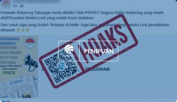 Hoaks, Tautan untuk Membuka Rekening yang Diblokir PPATK