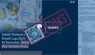 Hoaks, Foto Struk Restoran untuk Bayar Royalti Musik