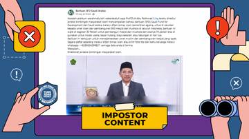 Hoaks, Bantuan Dana Arab Saudi untuk Umat Islam