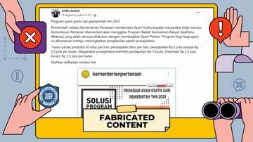 Hoaks, Tautan Pendaftaran “Bantuan Ayam Petelur Gratis”