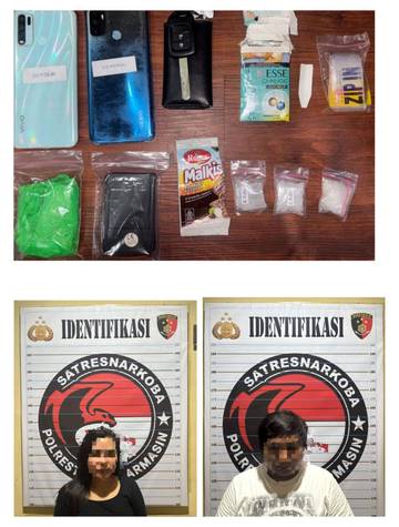 Sat Resnarkoba Polresta Banjarmasin Ringkus Sejoli Bawa Sabu