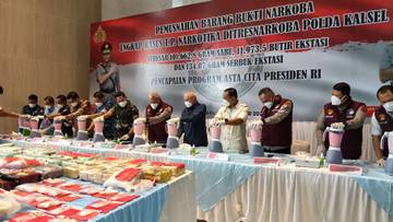 Polda Kalsel Musnahkan Narkoba 100 Kg Lebih