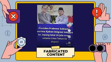 Hoaks: Presiden Terima Tawaran Jepang 10 Juta Imigran