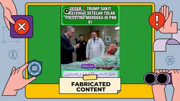 Hoaks, Trump Sakit Misterius Setelah Tolak Palestina Merdeka