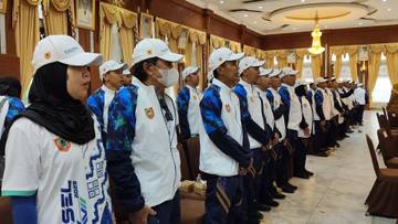 Kalsel Lepas Kontingen Pornas Korpri ke-XVII Palembang