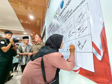 Polresta Banjarmasin Deklarasikan  Kelurahan Kelayan Tengah Bebas Narkoba 