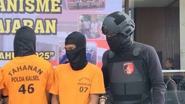 Polda Kalsel Sikat Sindikat Pencuri Baterai Tower BTS 