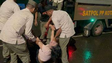 PSK Ngamuk saat Diamankan Satpol PP Banjarmasin