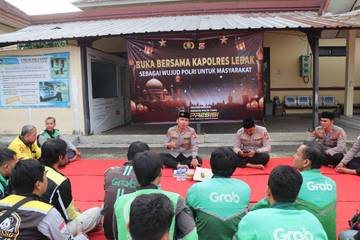 Polres Lebak Buka Puasa Bersama Komunitas Ojol