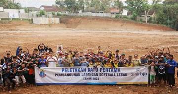 Terkendala Dana, Pembangunan Lapangan Softball Lebak Mangkrak