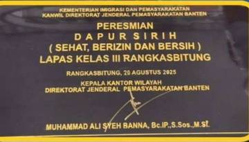 Lapas Rangkasbitung Resmikan Dapur Sirih Baru