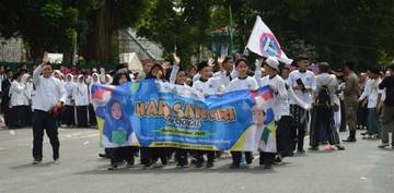Ribuan Santri Lebak Meriahkan Karnaval Hari Santri Nasional