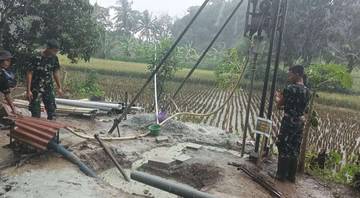 Selain  Rutilahu, Kodim Serang Bangun Sumur Bor 
