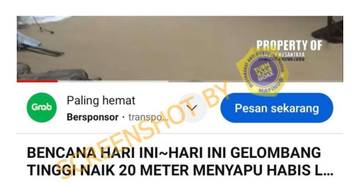 [Hoax] Gelombang Tinggi 20 Meter Sapu Habis Laut Indonesia Dan Ribuan Warga