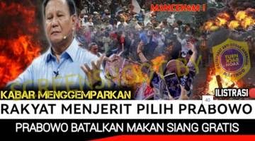 [Hoax] Prabowo Batalkan Makan Siang Gratis Karena Beras Mahal