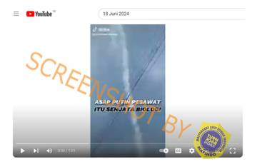 [Hoax] Pesawat Sebarkan Senjata Biologi Melalui Asapnya