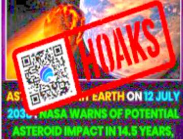 (Hoax) Bumi Akan Dihantam Asteroid Pada 12 Juli 2038