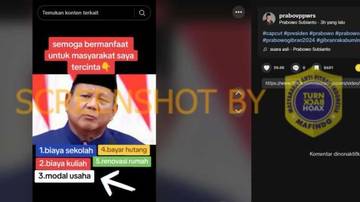 [SALAH] Prabowo Tawarkan Bantuan Biaya Sekolah, Modal Usaha, hingga Bayar Utang
