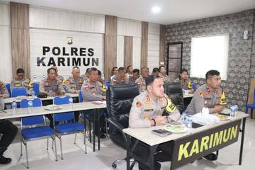 Kapolres Karimun Beserta Jajaran Ikuti Zoom Pengarahan Kamtibmas Wakapolri