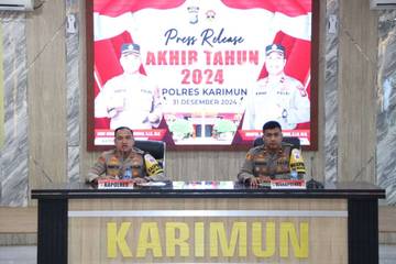 Gelar Rilis Akhir Tahun, Penyelesaian Perkara di Polres Karimun Meningkat Pesat Di 2024