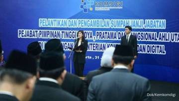 Menkomdigi Rotasi 80% Pimpinan Tinggi Pratama