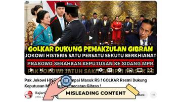  Golkar Dukung Pemakzulan Gibran Klaim Menyesatkan