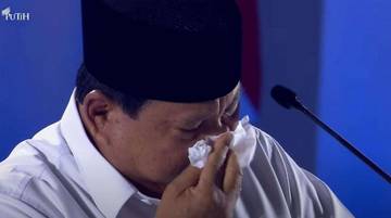 [Hoaks] Prabowo Menangis Umumkan Pengunduran Diri Sebagai Presiden