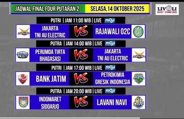 Jadwal Final Four Putaran Ke-2 Livoli Divisi Utama
