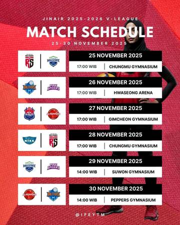 Jadwal Pertandingan Red Sparks Putaran Ke-2 Hari Ini