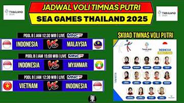 Jadwal Pertandingan Voli Putri Sea Games Thailand 2025