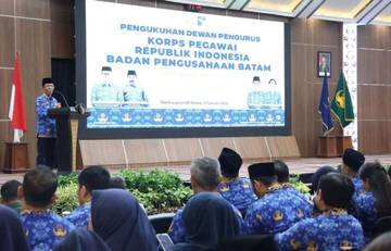 Kadislog Lanud Hadiri Pengukuhan KORPRI BP Batam