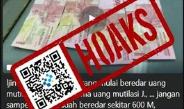 Hoaks: Foto Uang Mutilasi Sebesar Rp600 Miliar