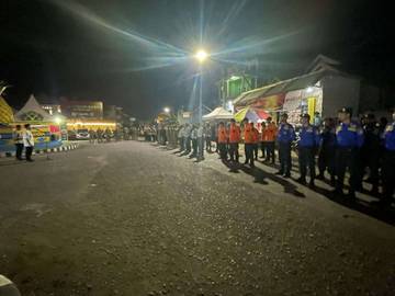 Bupati Buton Pimpin Apel Siaga Pengamanan Malam Takbiran