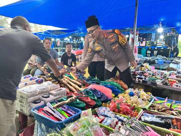 Kapolres Bengkalis Patroli Pasar Ramadhan, Jamin Keamanan Warga