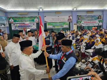 Sebanyak 96 Jemaah Haji Meranti Diberangkatkan ke Jeddah