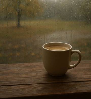 Ngopi Sambil Menikmati Hujan, Sederhana Namun Menenangkan