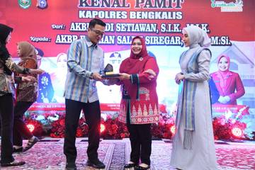 Bupati Bengkalis Hadiri Kenal Pamit Kapolres 