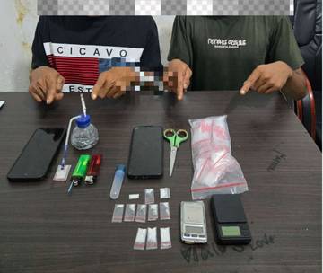 Polsek Pinggir Tangkap Dua Pengguna Sabu