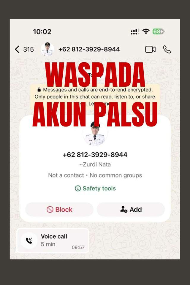 Pemkab Kepahiang Imbau Waspada Akun WhatsApp Palsu Bupati