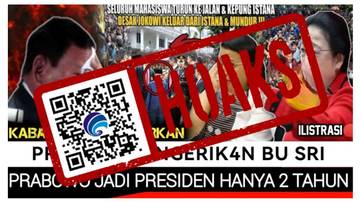 [HOAKS] Sri Mulyani Prediksi Prabowo Ambruk di Tengah Jalan