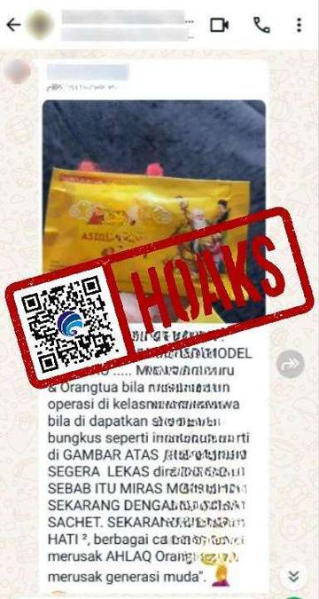 (Hoaks) Miras Orang Tua dalam Kemasan Saset
