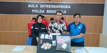 Tempo 2 Hari, Polda Bengkulu Tangkap 4 Pengedar Narkoba