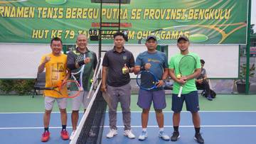 Turnamen Tenis Lapangan Tutup HUT Ke-79 Korem 041/Gamas 