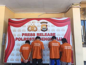 Empat Tersangka Ganja Ditangkap Polresta Bengkulu