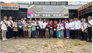 HIPMI Bengkulu Santuni Anak Yatim dan Rebranding UMKM